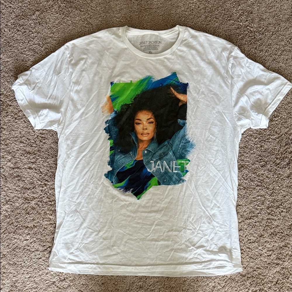 Janet Jackson Graphic White T-Shirt